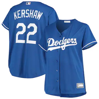 womens clayton kershaw royal los angeles dodgers plus size 